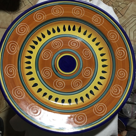 Orange decorative plate